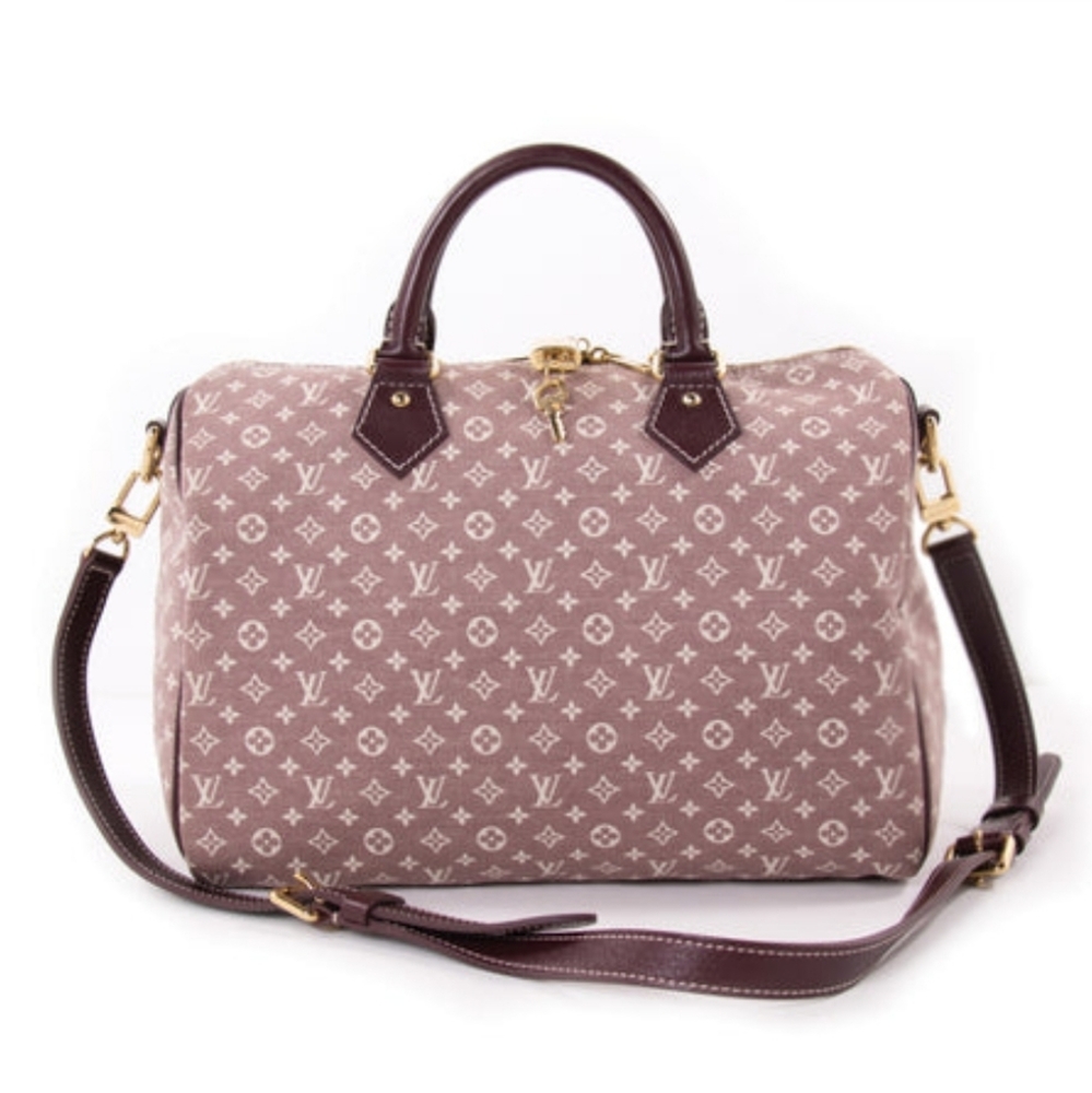 LOUIS VUITTON Auth VTG Mono Mini Lin Bandolier IDYLLE Speedy 30 SEPIA Strap NEŴ